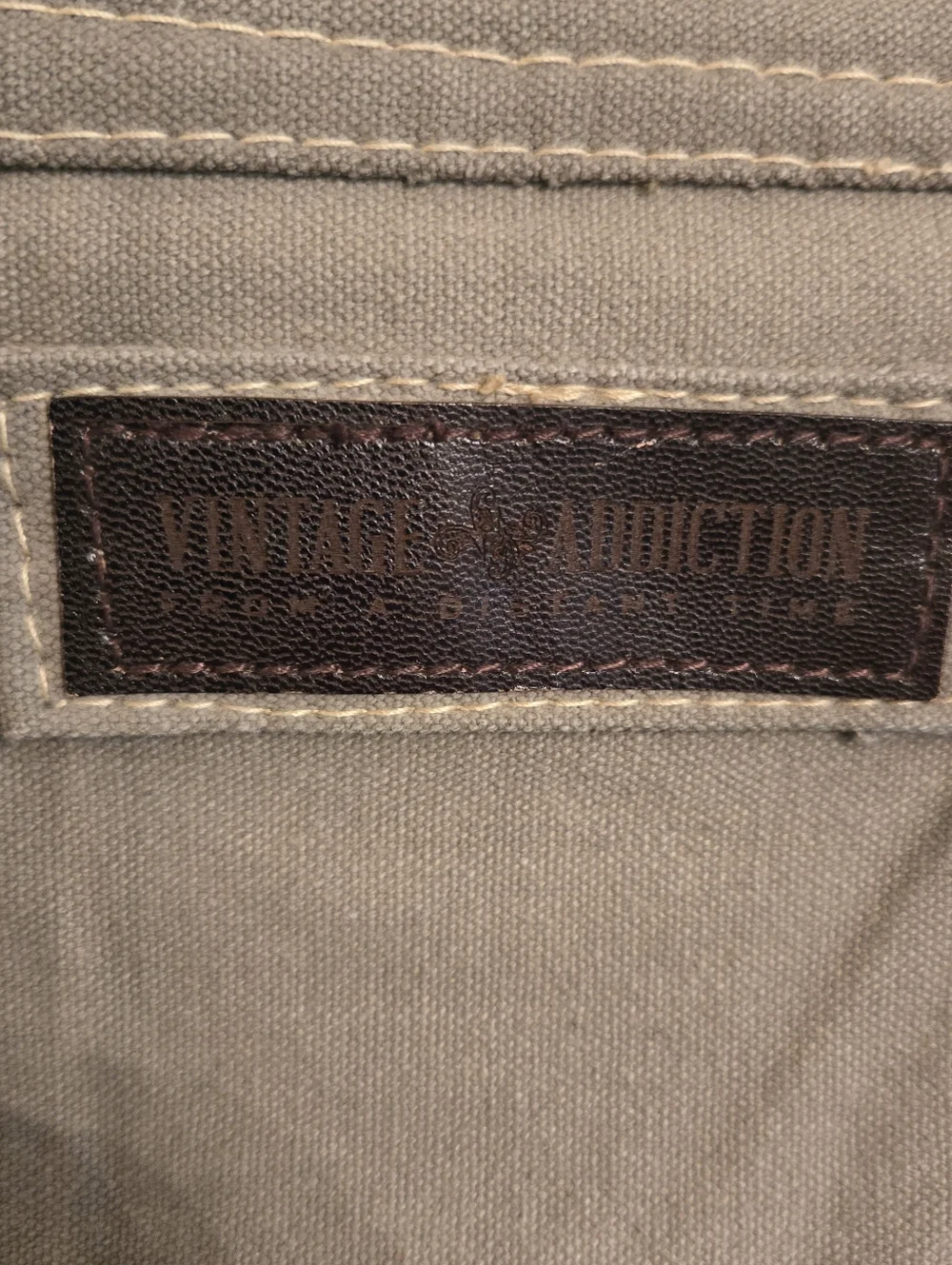 Vintage Addiction Recycled Canvas Leather Crossbody Messenger Bag Unisex